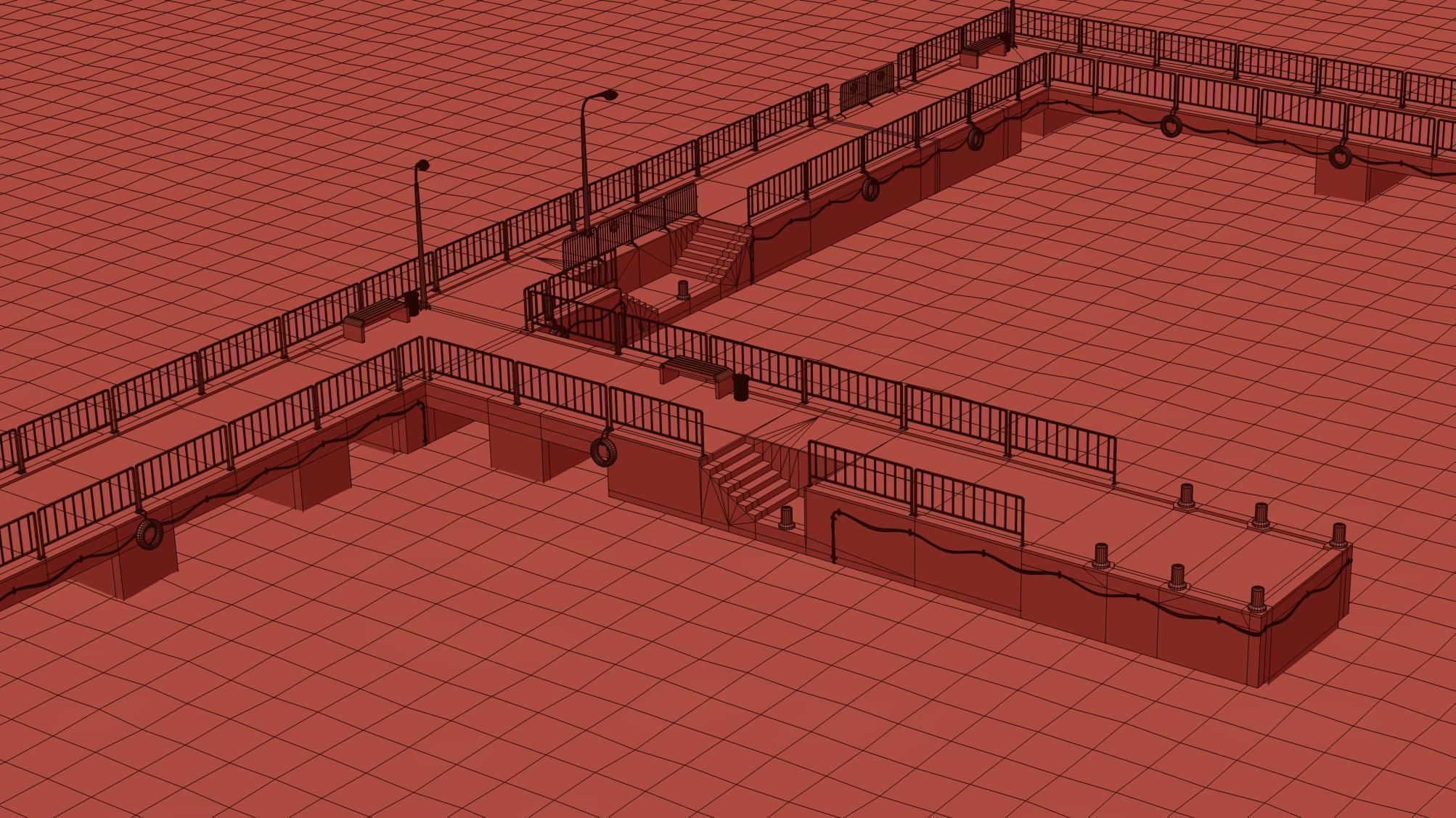 Modular pier 3D model_14
