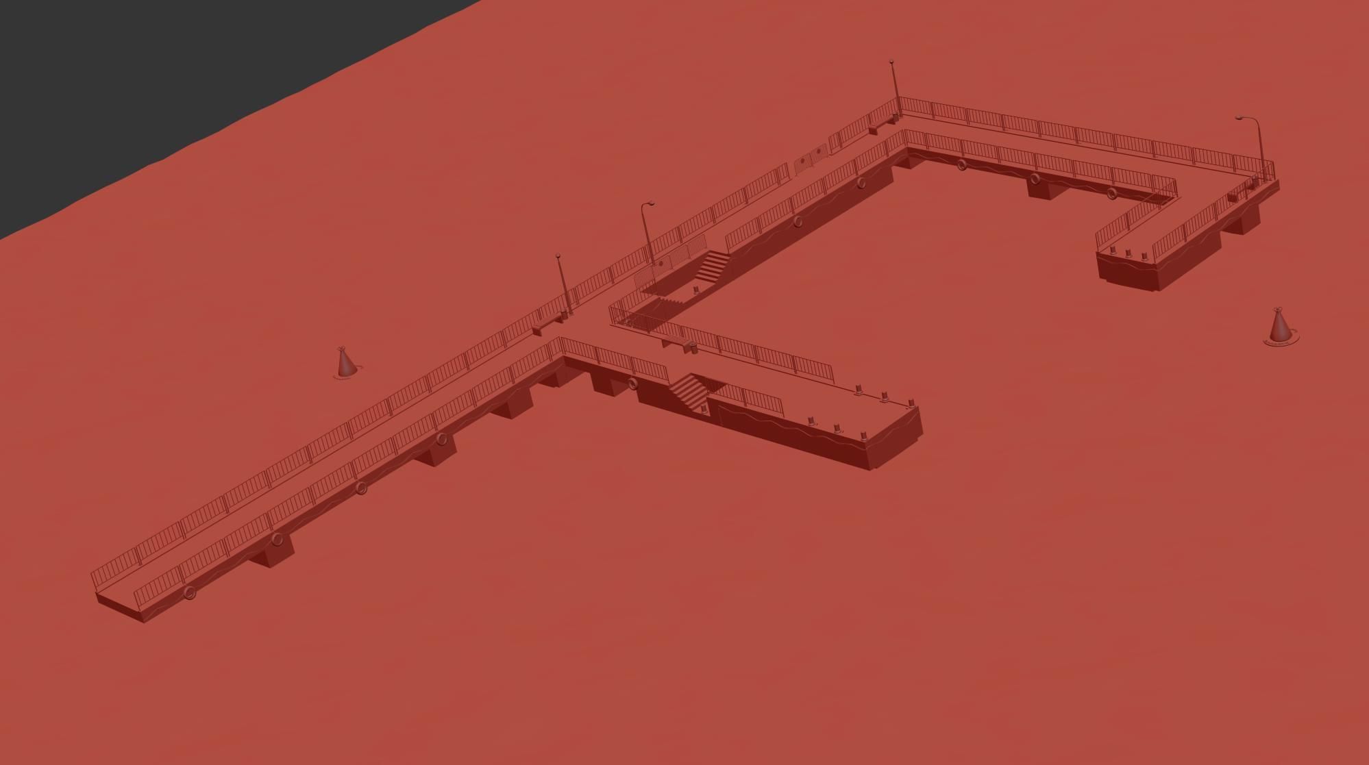 Modular pier 3D model_10