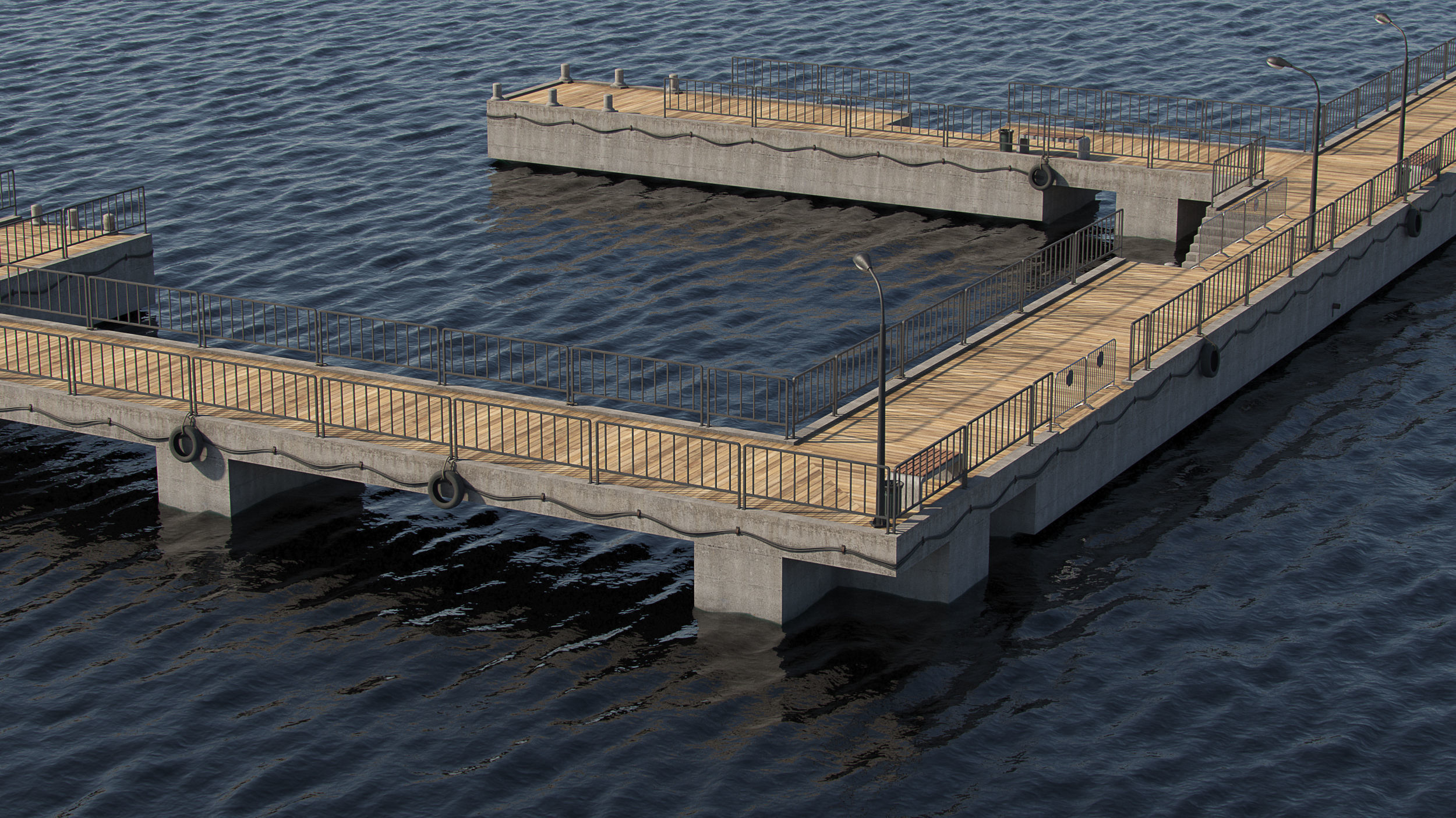 Modular pier 3D model_8