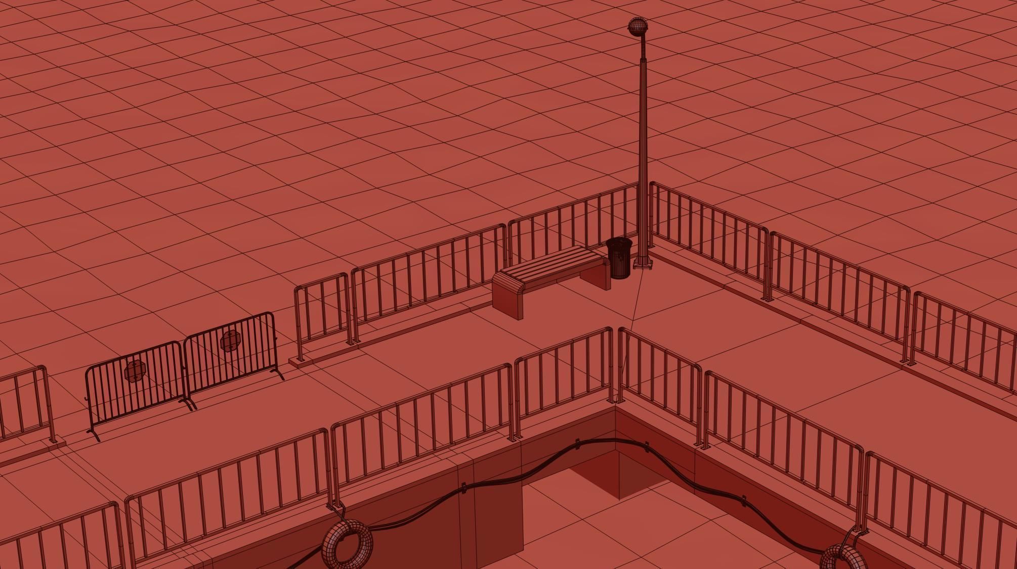 Modular pier 3D model_15