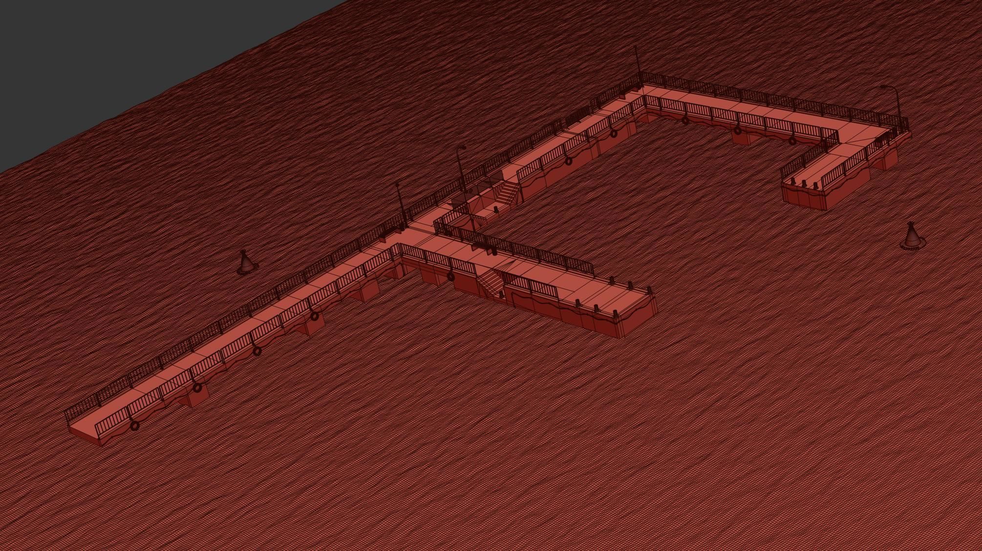 Modular pier 3D model_11