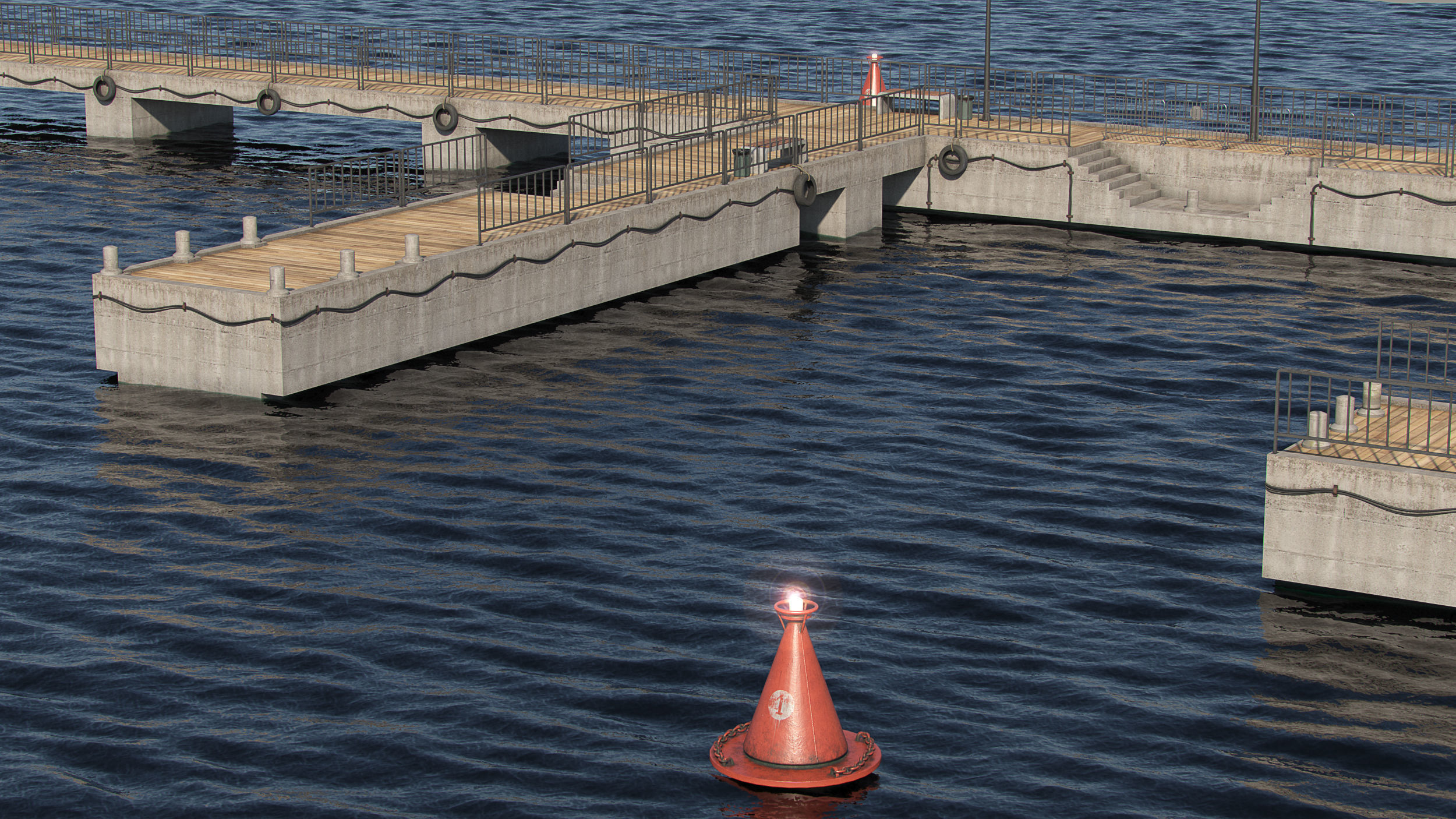 Modular pier 3D model_7