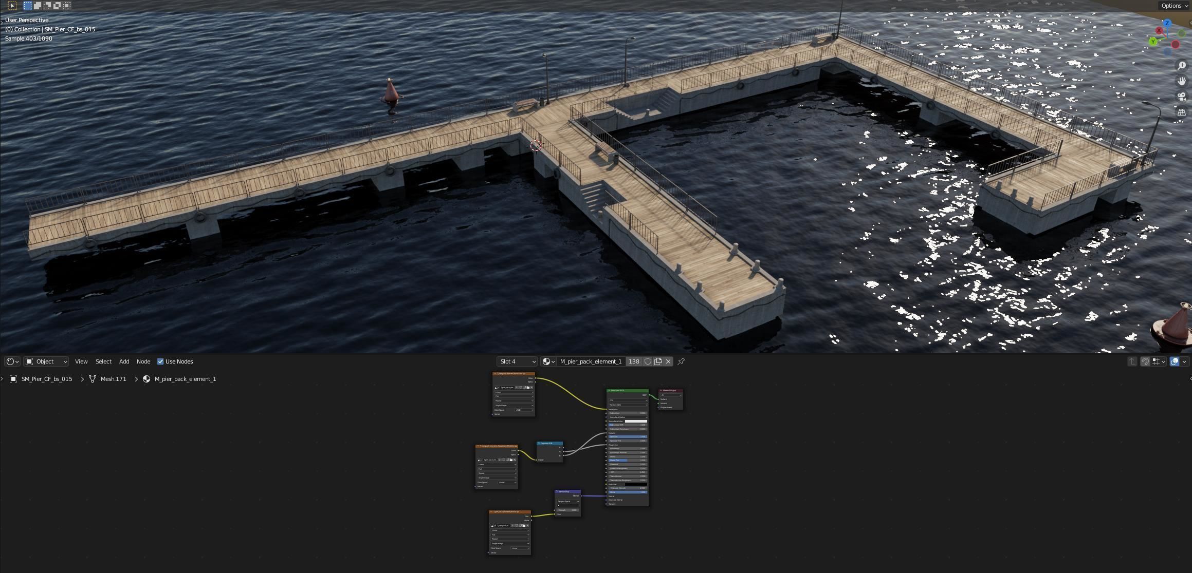 Modular pier 3D model_9