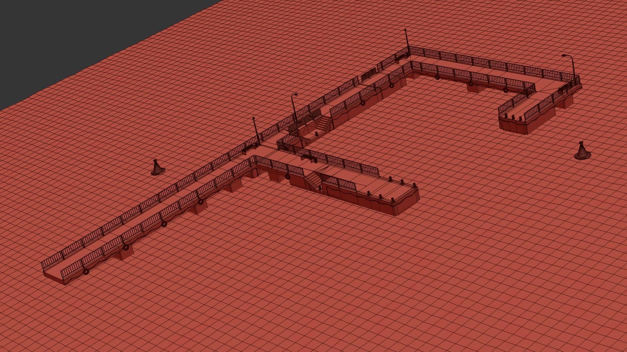Modular pier 3D model_12