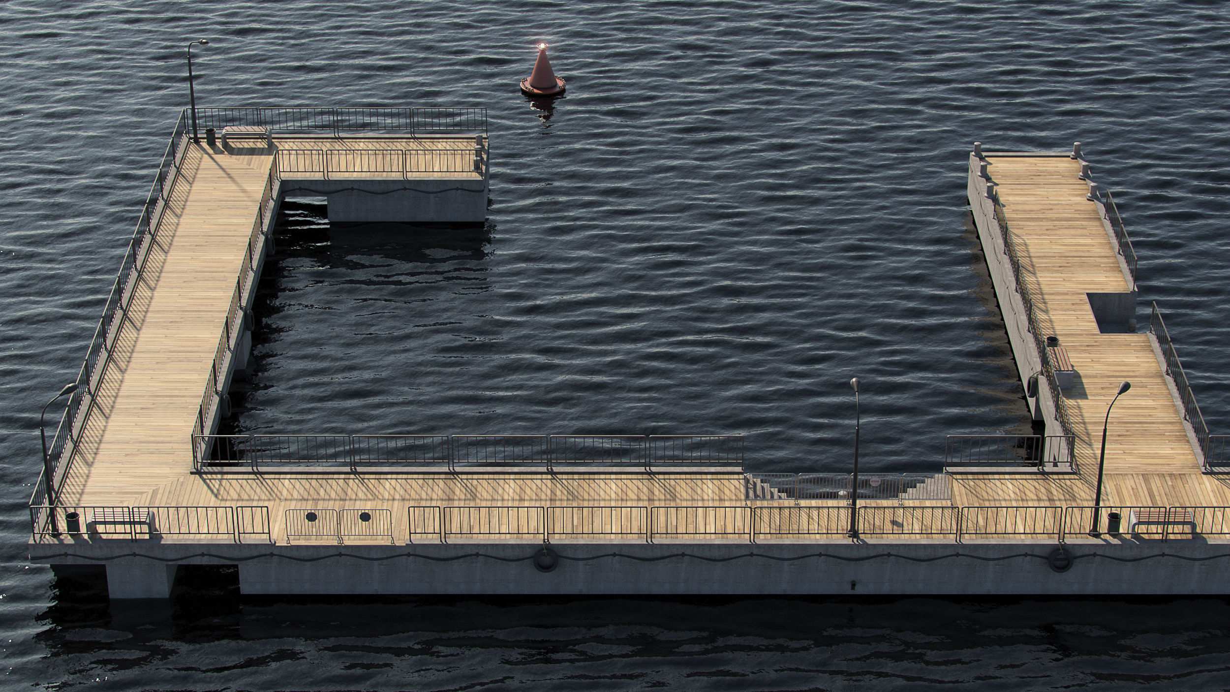 Modular pier 3D model_5