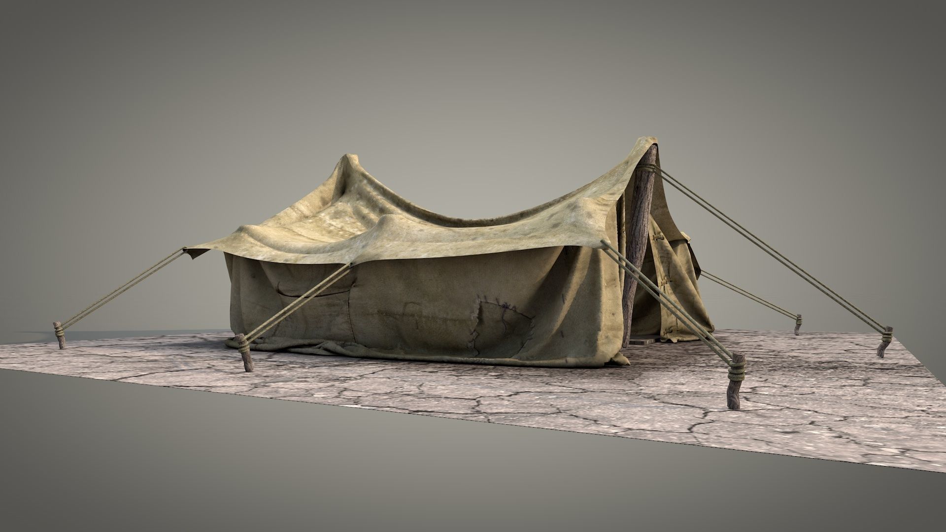 Survival Tent v1 3D model_2