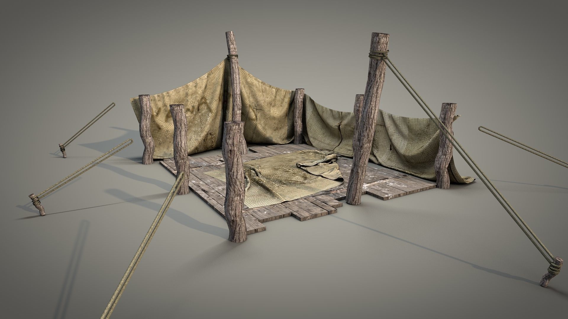Survival Tent v1 3D model_15