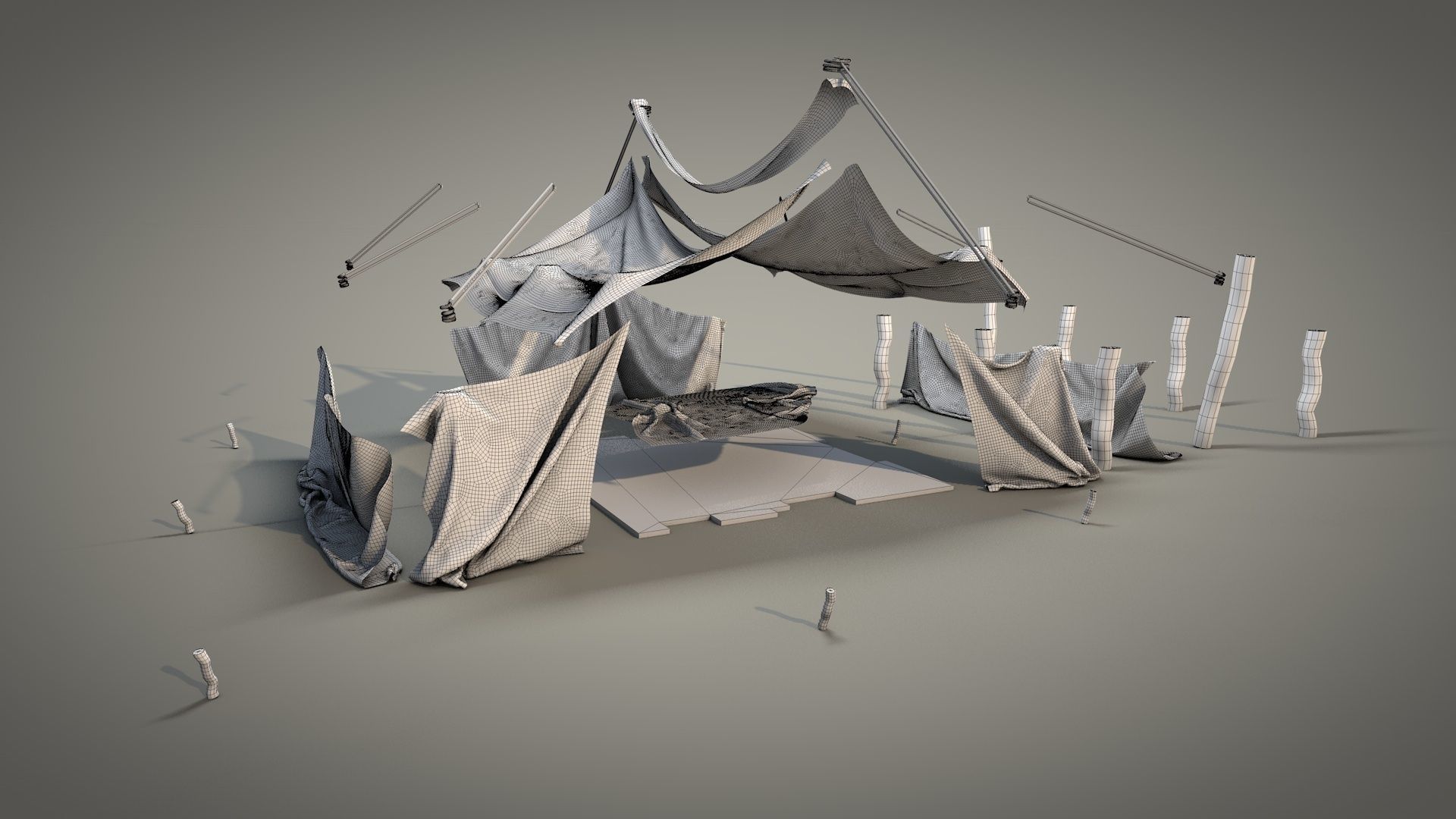 Survival Tent v1 3D model_19