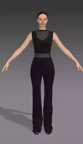 JUMPSUIT HEART NECKLINE VUAL LOOK