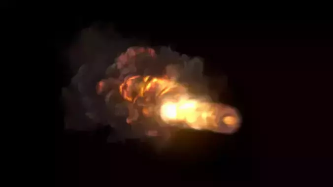 Rocket Smoke VDB 5s sequence 3D model