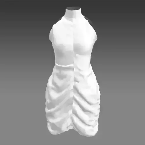 DRESS ELASTIC WHITE ELEGANCE LOOK