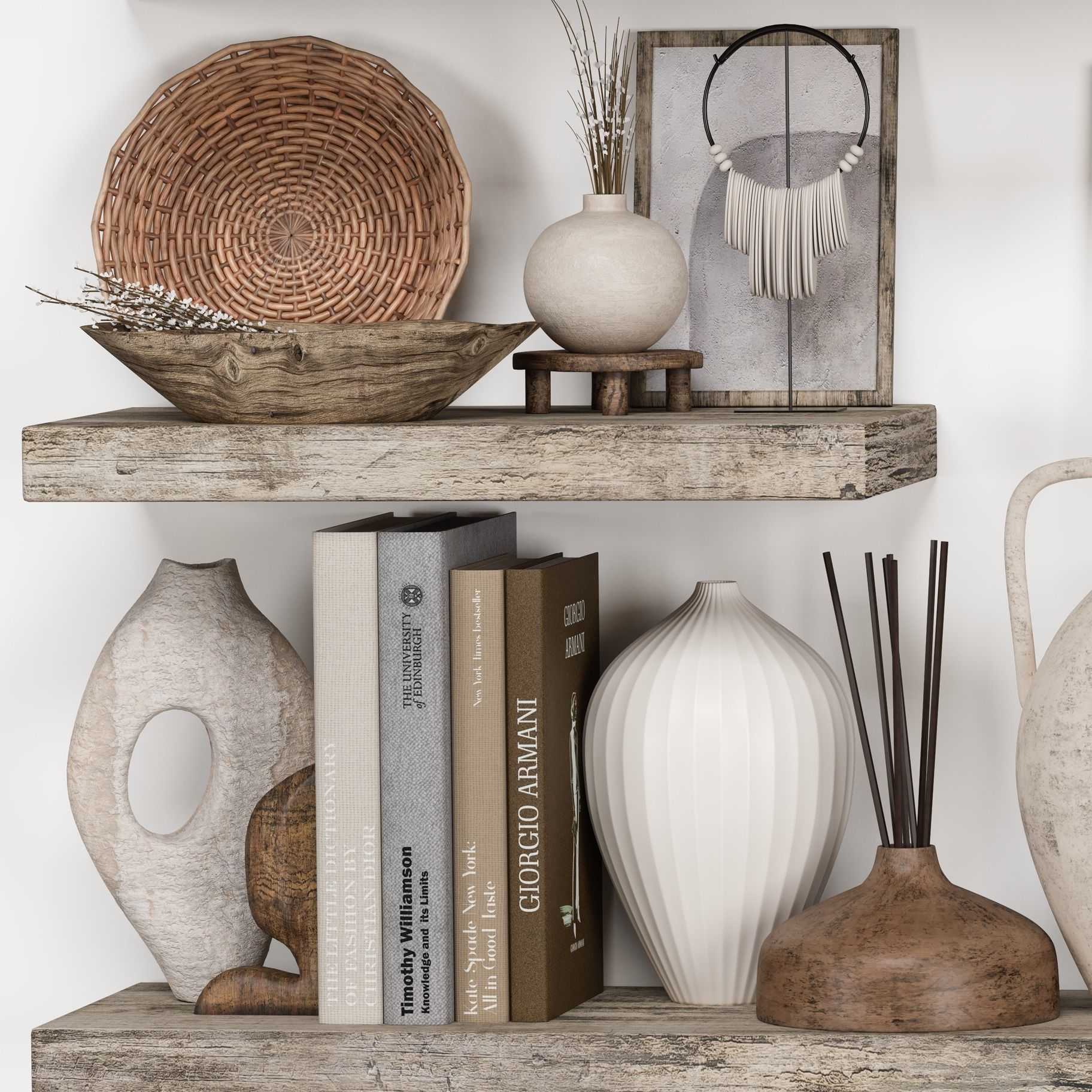 Decorative Set Rustic style 3D model_2