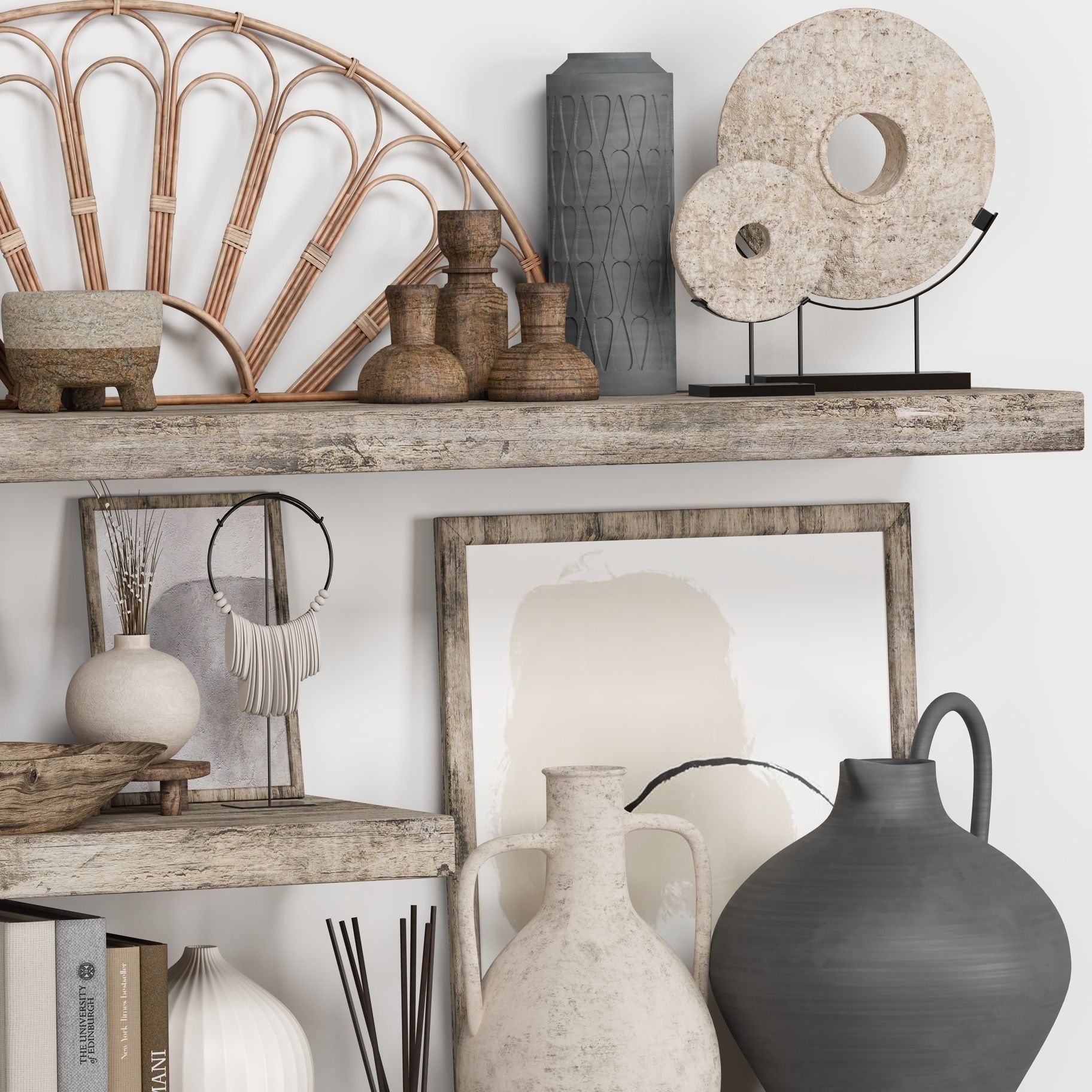 Decorative Set Rustic style 3D model_3