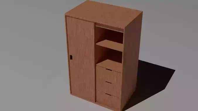 Closet dresser with movable parts