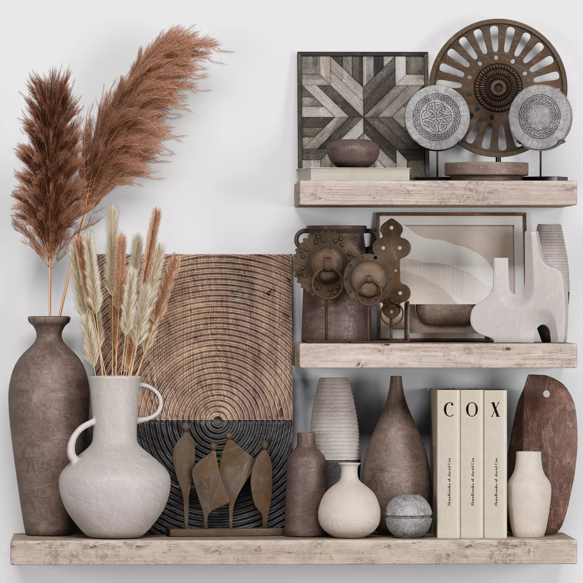 Decorative Set Rustic style 03 3D model_0