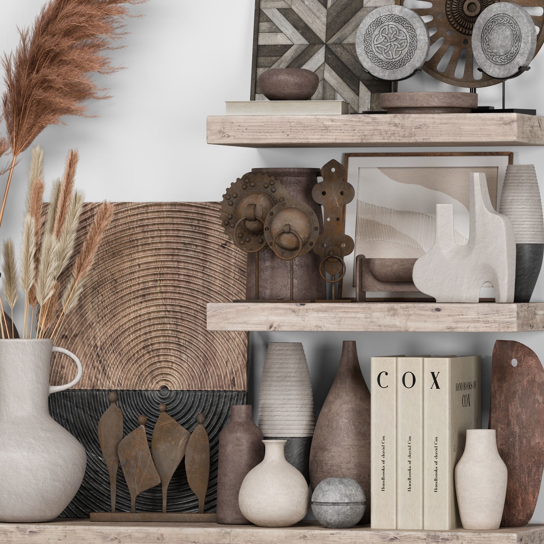 Decorative Set Rustic style 03 3D model_2