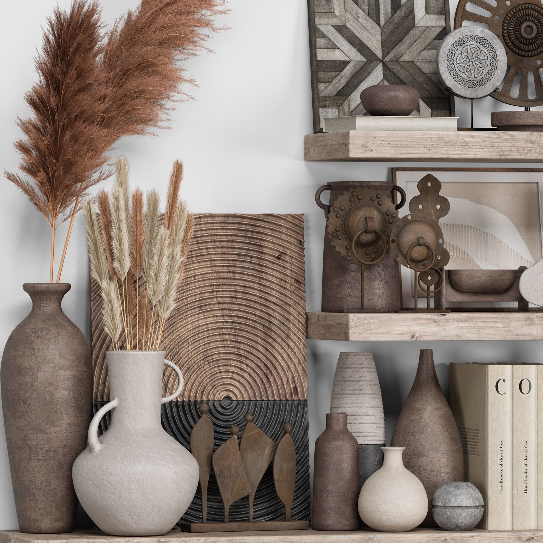 Decorative Set Rustic style 03 3D model_3