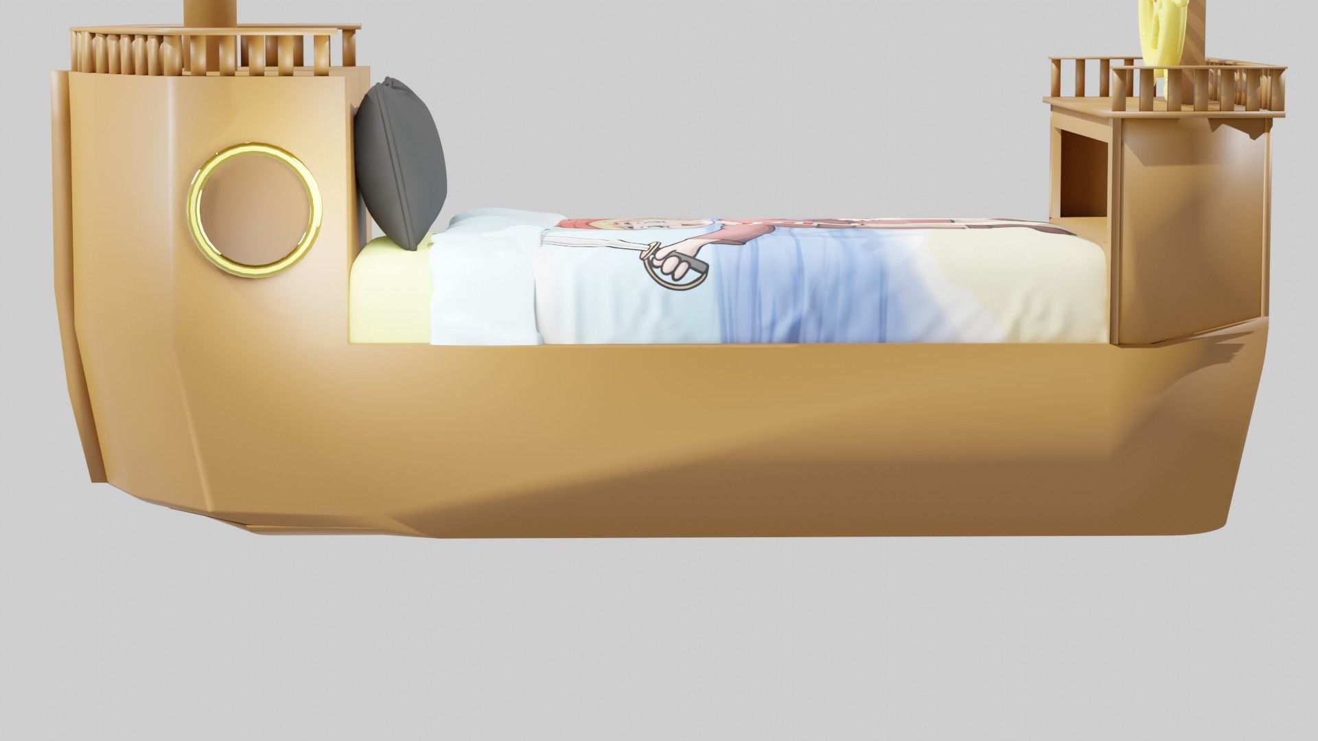 Pirate ship bed 3D model_4