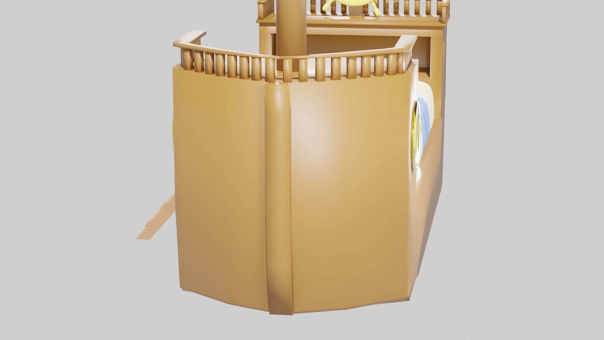 Pirate ship bed 3D model_6
