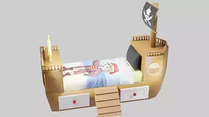 Pirate ship bed 3D model