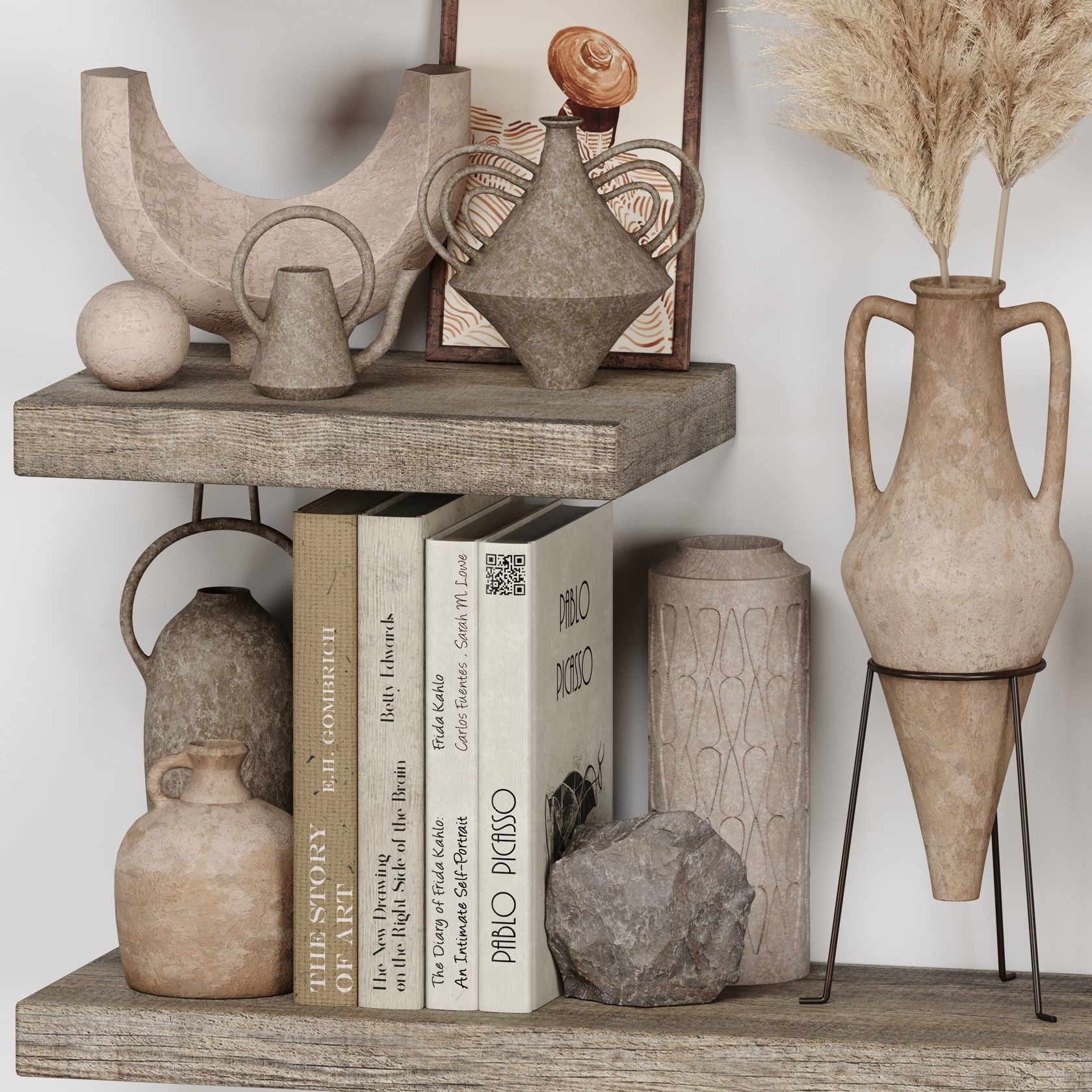 Decorative Set Rustic style 04 3D model_3