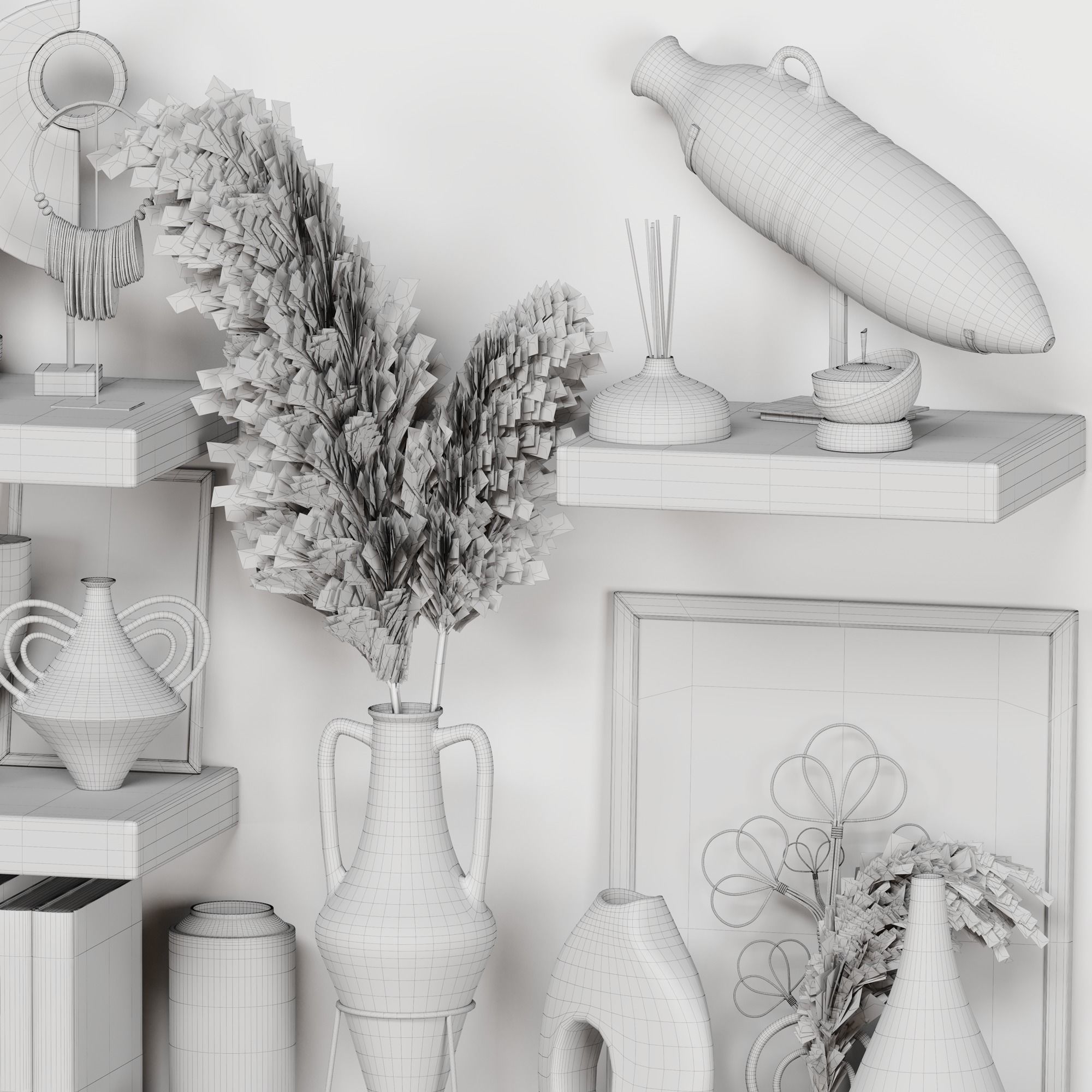 Decorative Set Rustic style 04 3D model_5