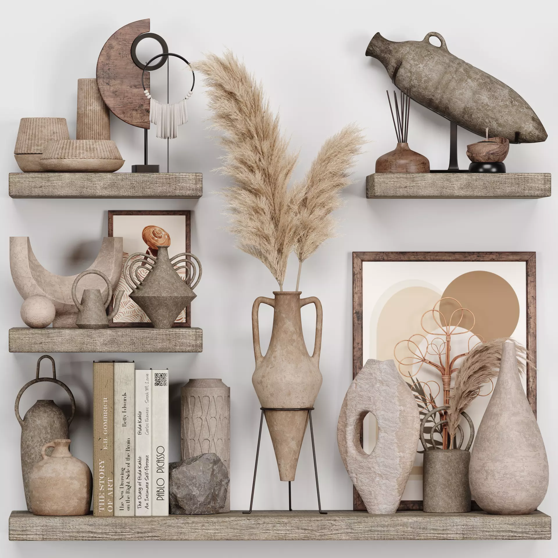 Decorative Set Rustic style 04 3D model_0