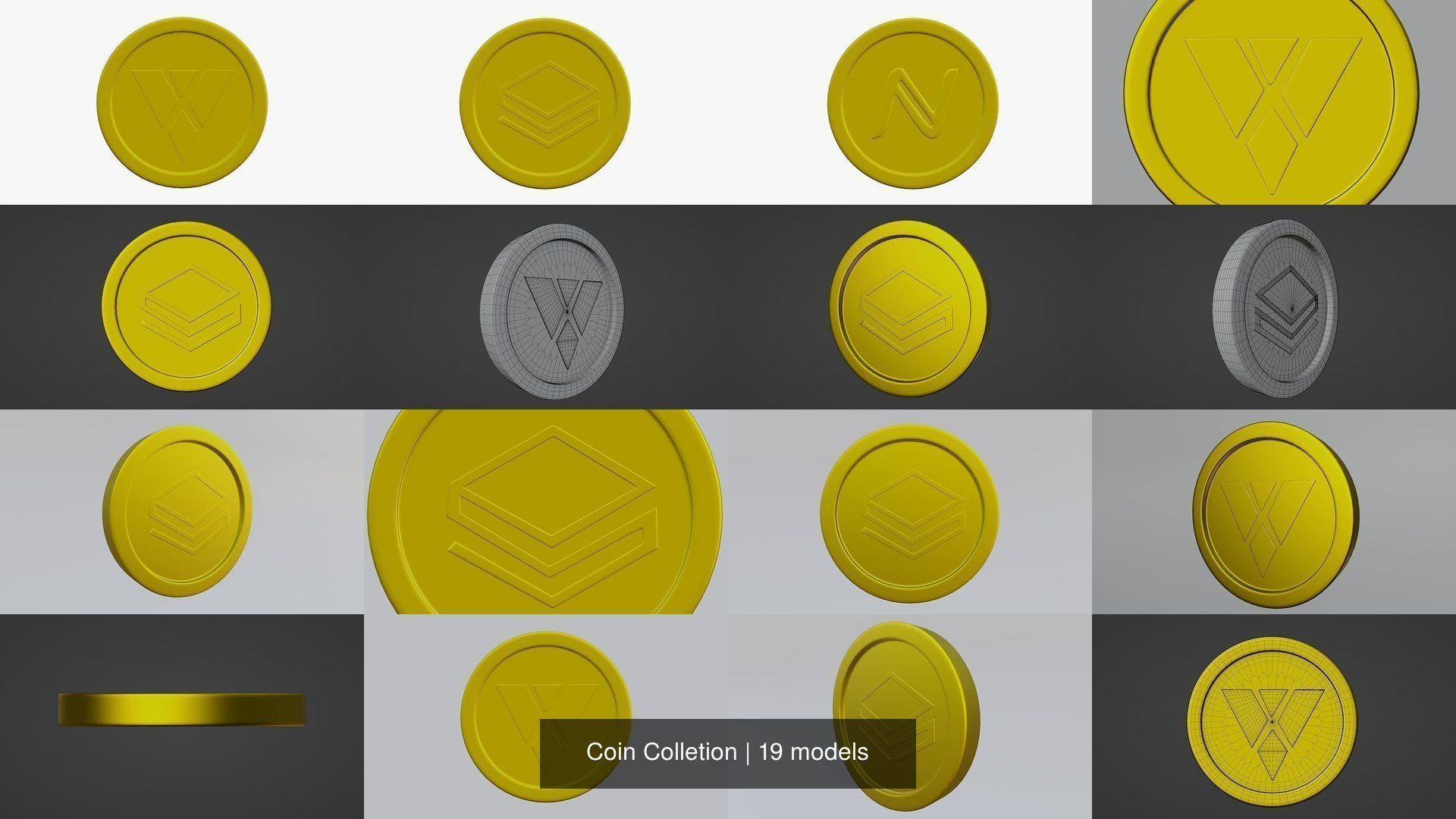 Coin Colletion 3D Model Collection_2
