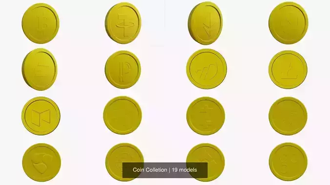 Coin Colletion 3D Model Collection