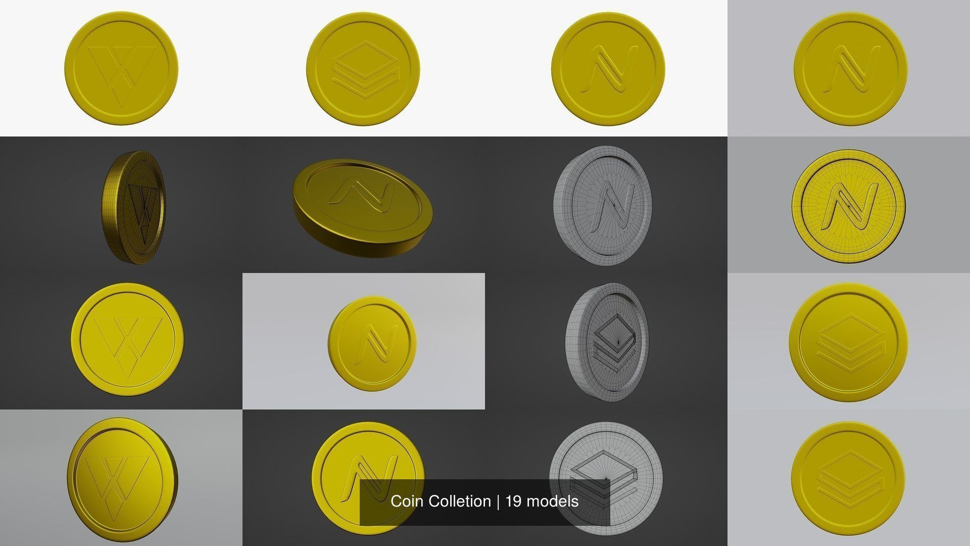 Coin Colletion 3D Model Collection_4