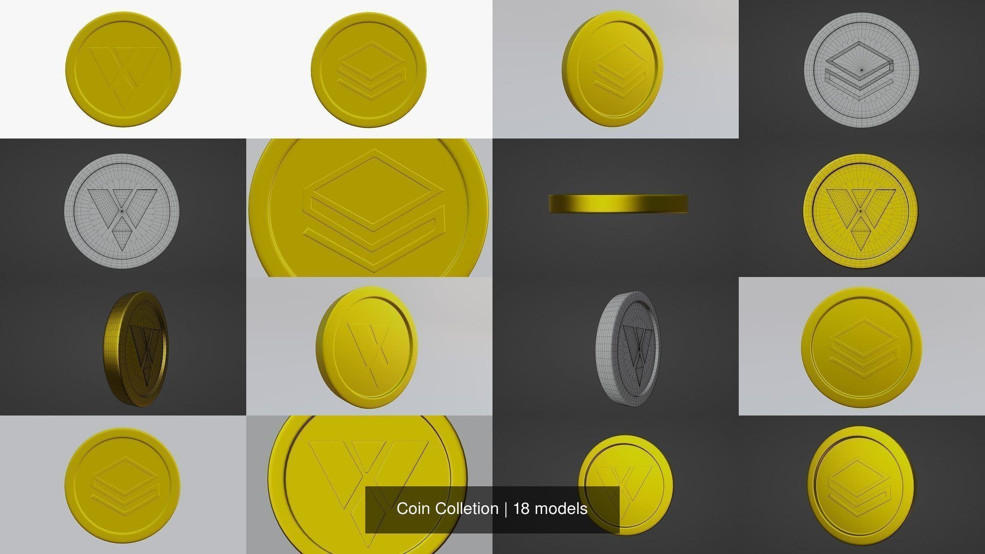 Coin Colletion 3D Model Collection_3