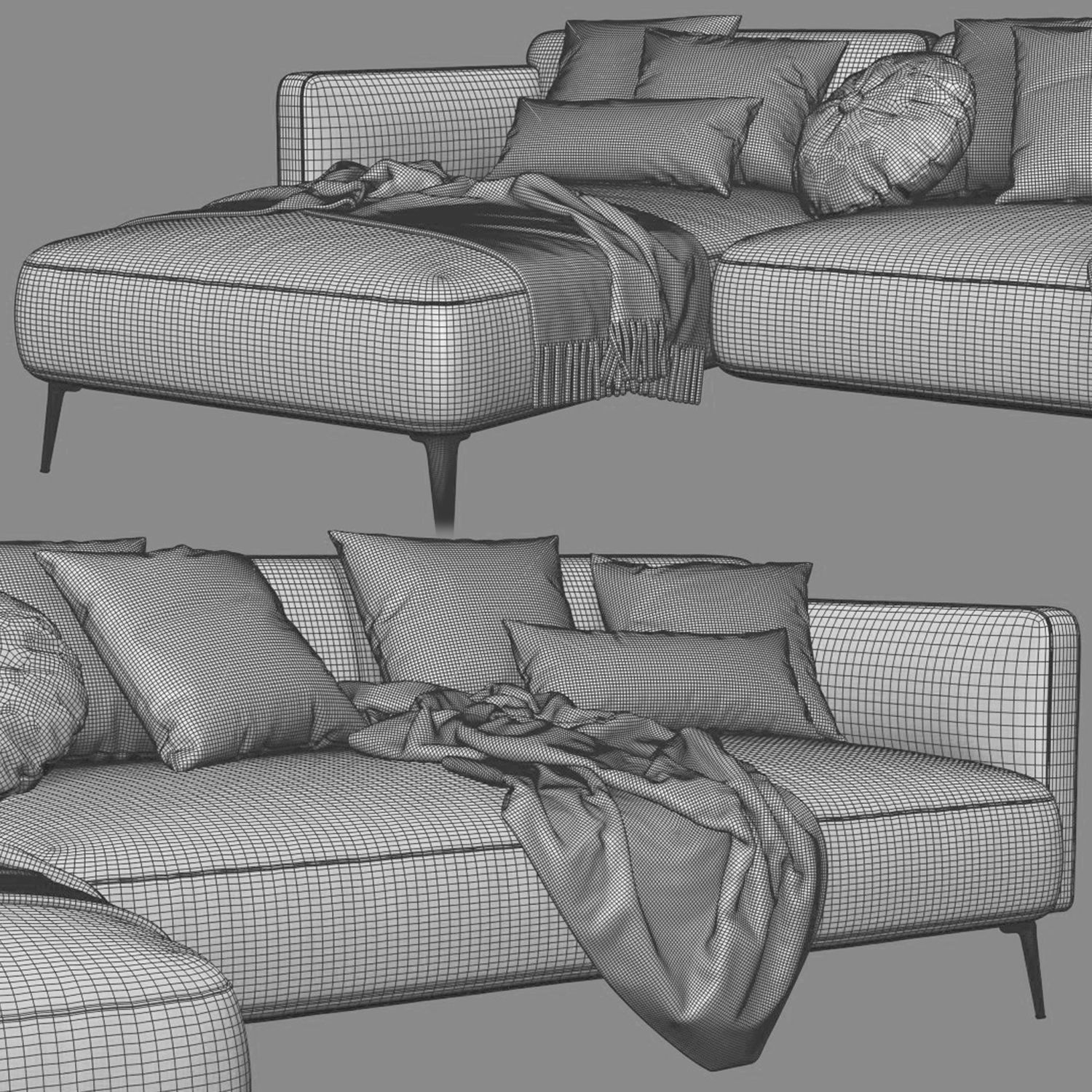 BoConcept Modena Chaise Longue Sofa 3D model_3