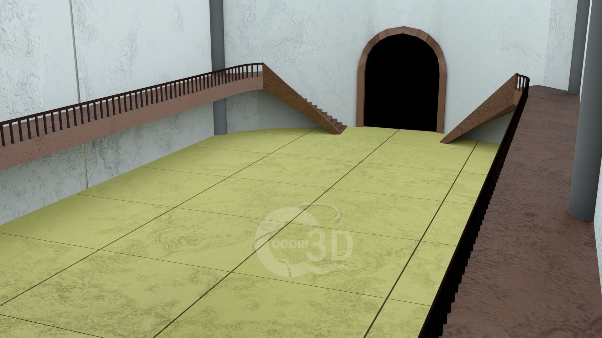 the Chunin Exam Room in the anime Naruto 3D model_3