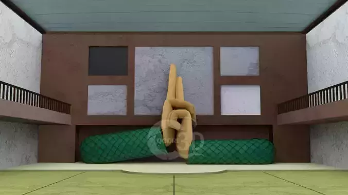 the Chunin Exam Room in the anime Naruto