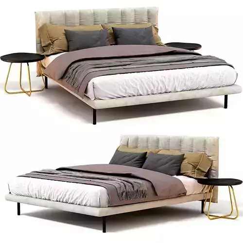 Headboard Cameo Maison Fabric Bed 3D model