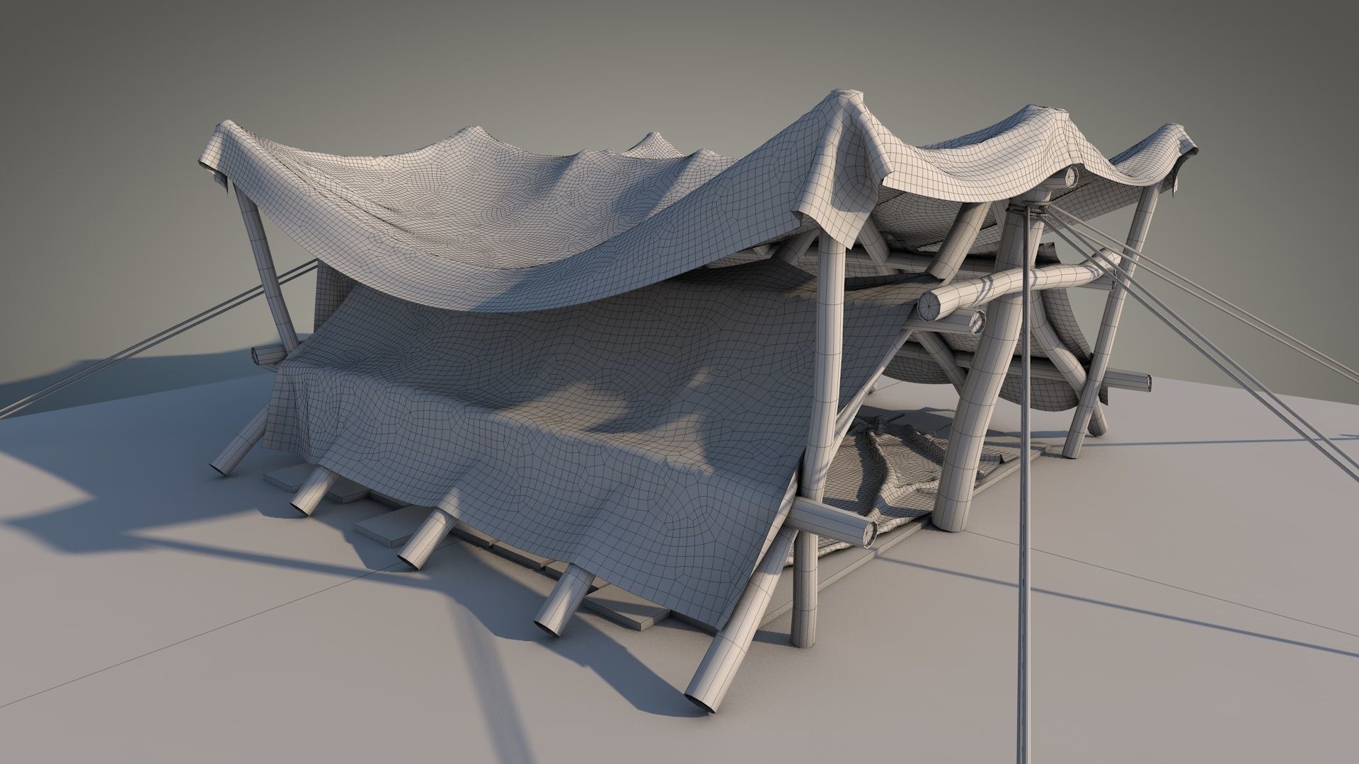 Survival Tent v2 3D model_7