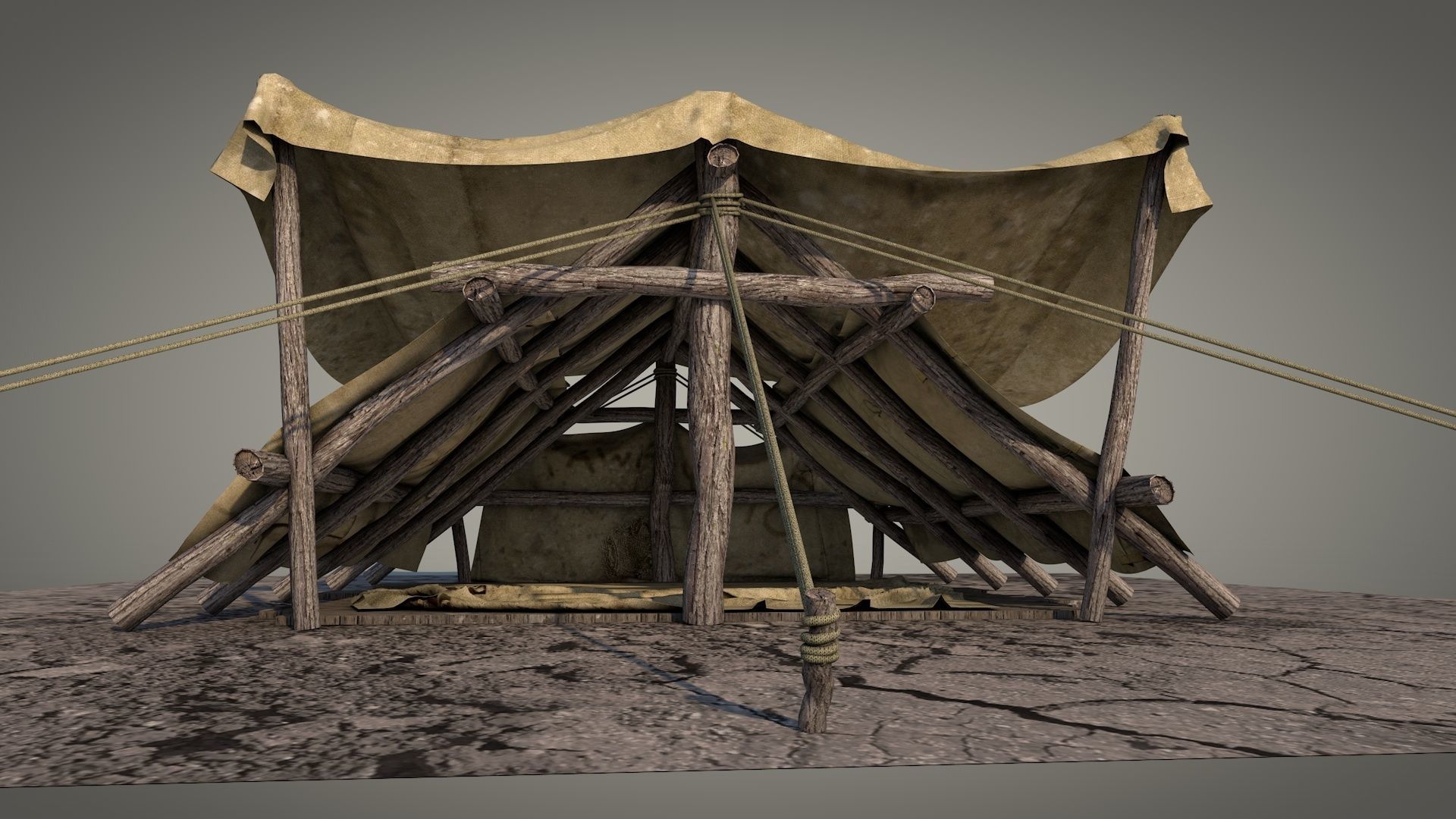 Survival Tent v2 3D model_2