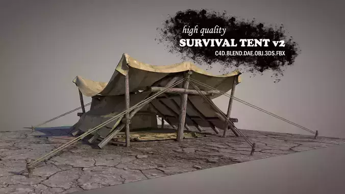 Survival Tent v2 3D model