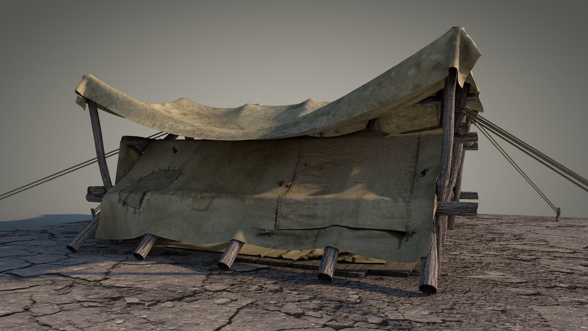 Survival Tent v2 3D model_4