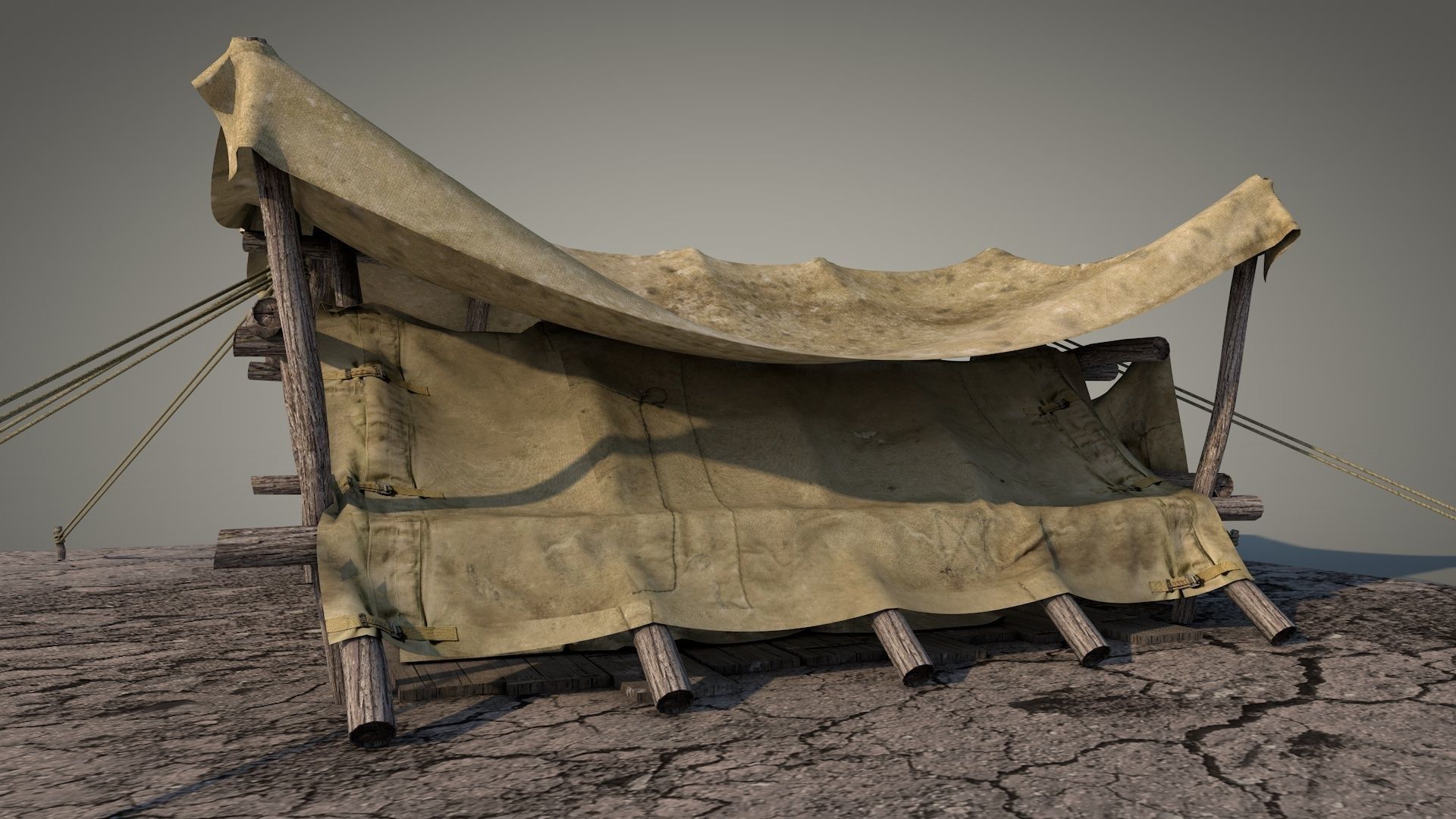 Survival Tent v2 3D model_3
