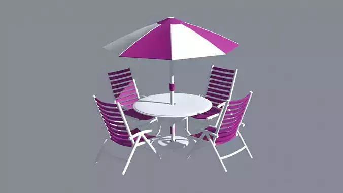 Patio outdoor table with chairs and umbrella 2