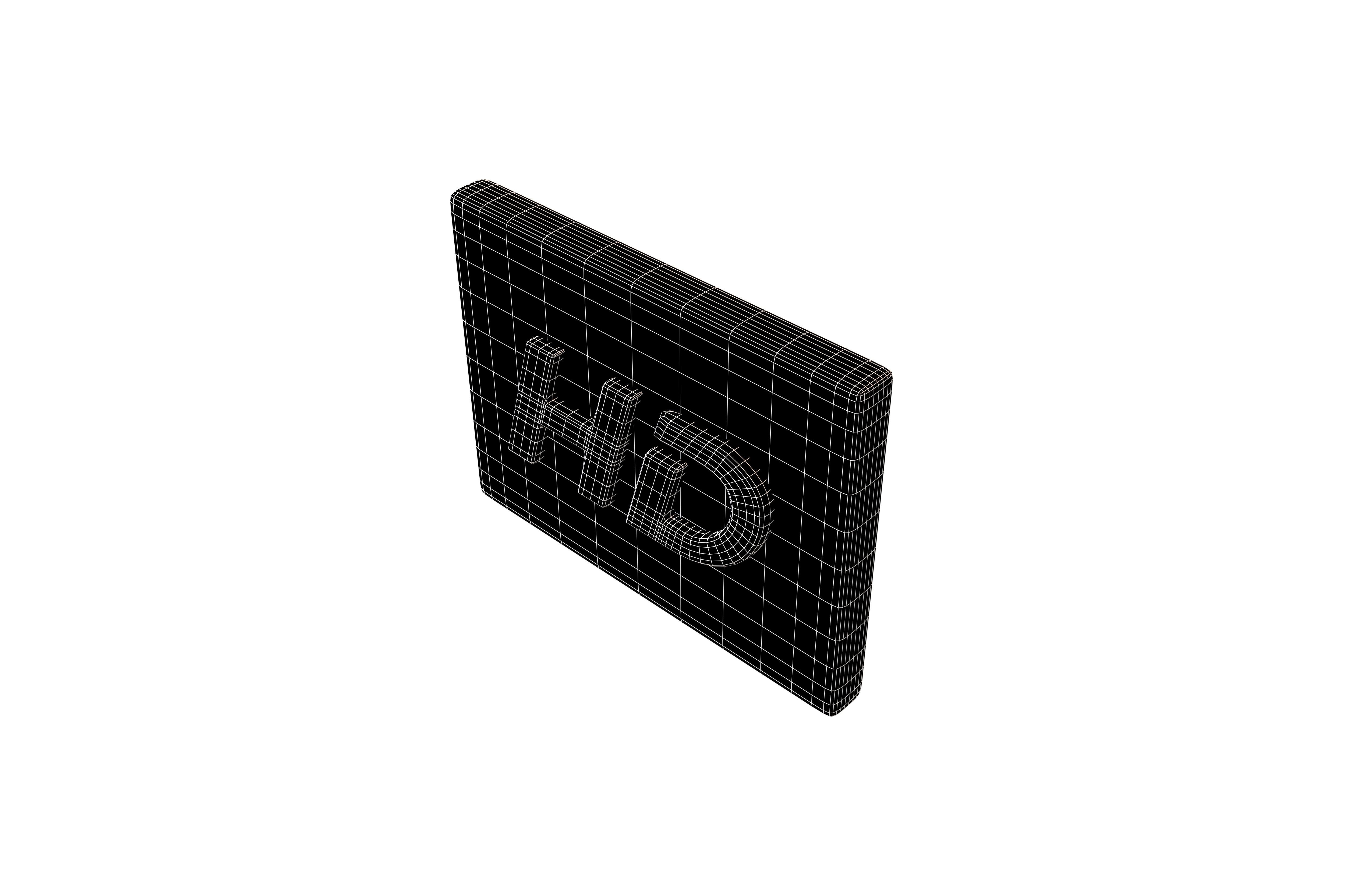 HD Symbol v1 002 Low-poly 3D model_4