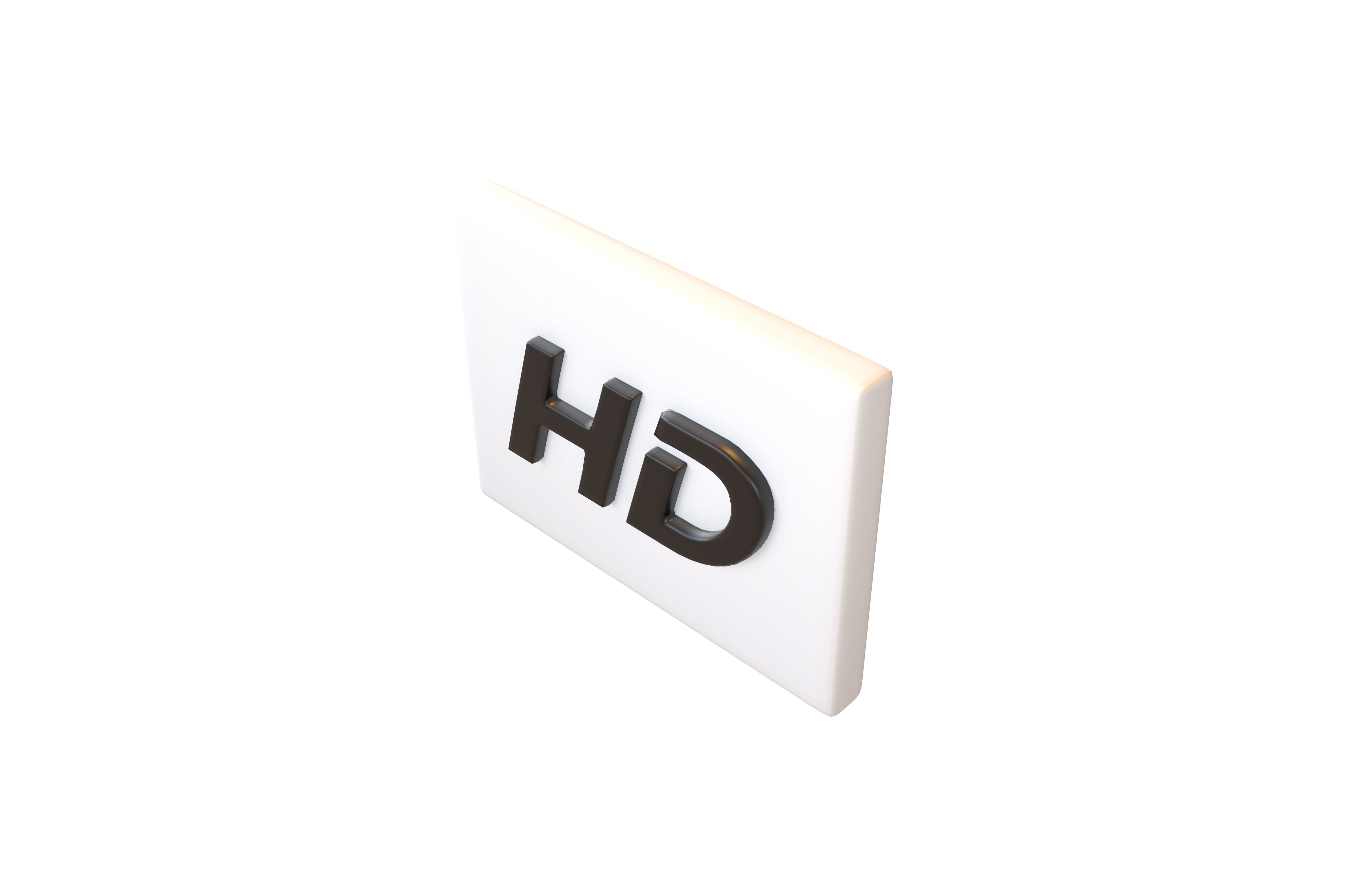 HD Symbol v1 002 Low-poly 3D model_1