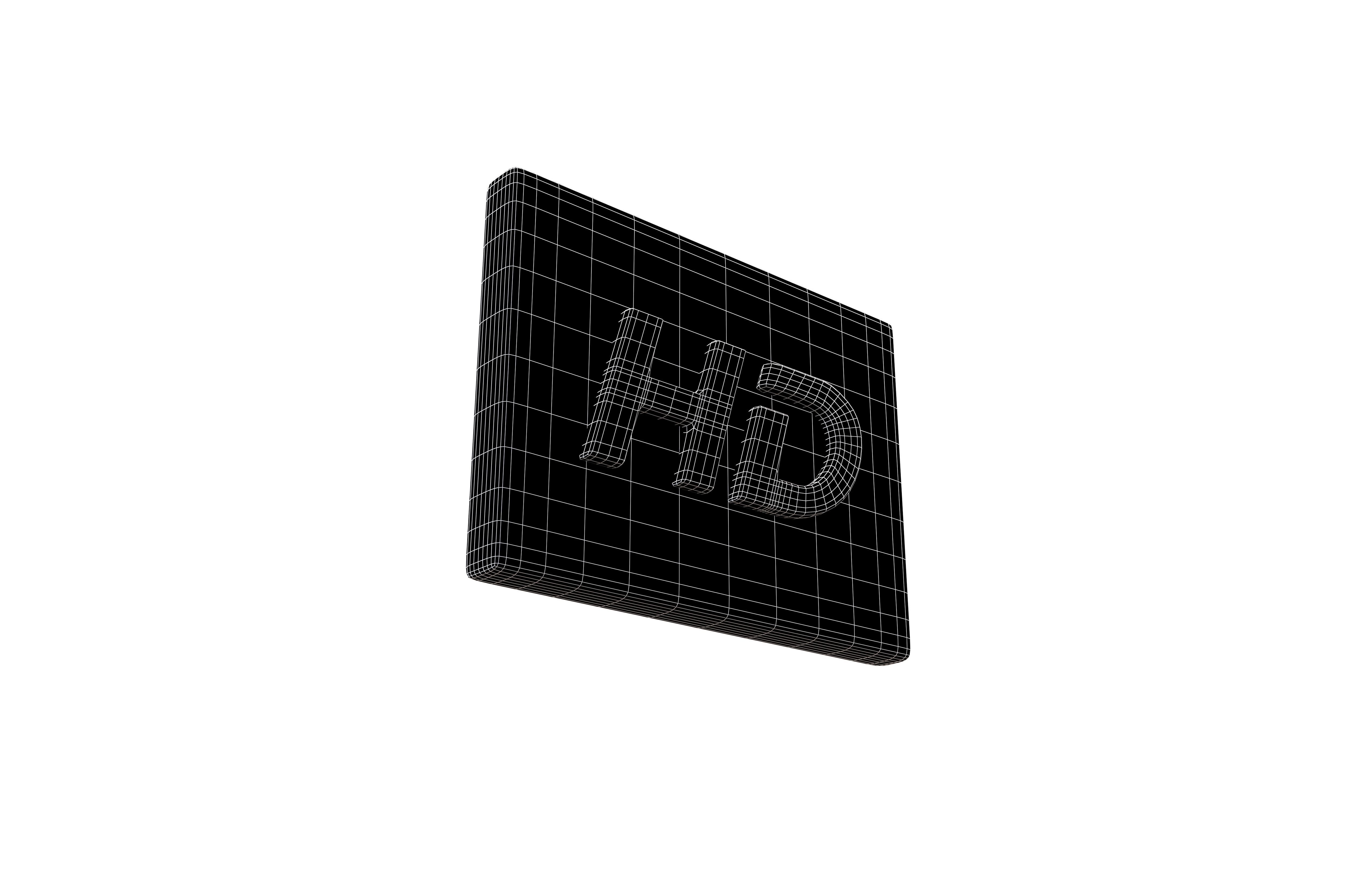 HD Symbol v1 002 Low-poly 3D model_5