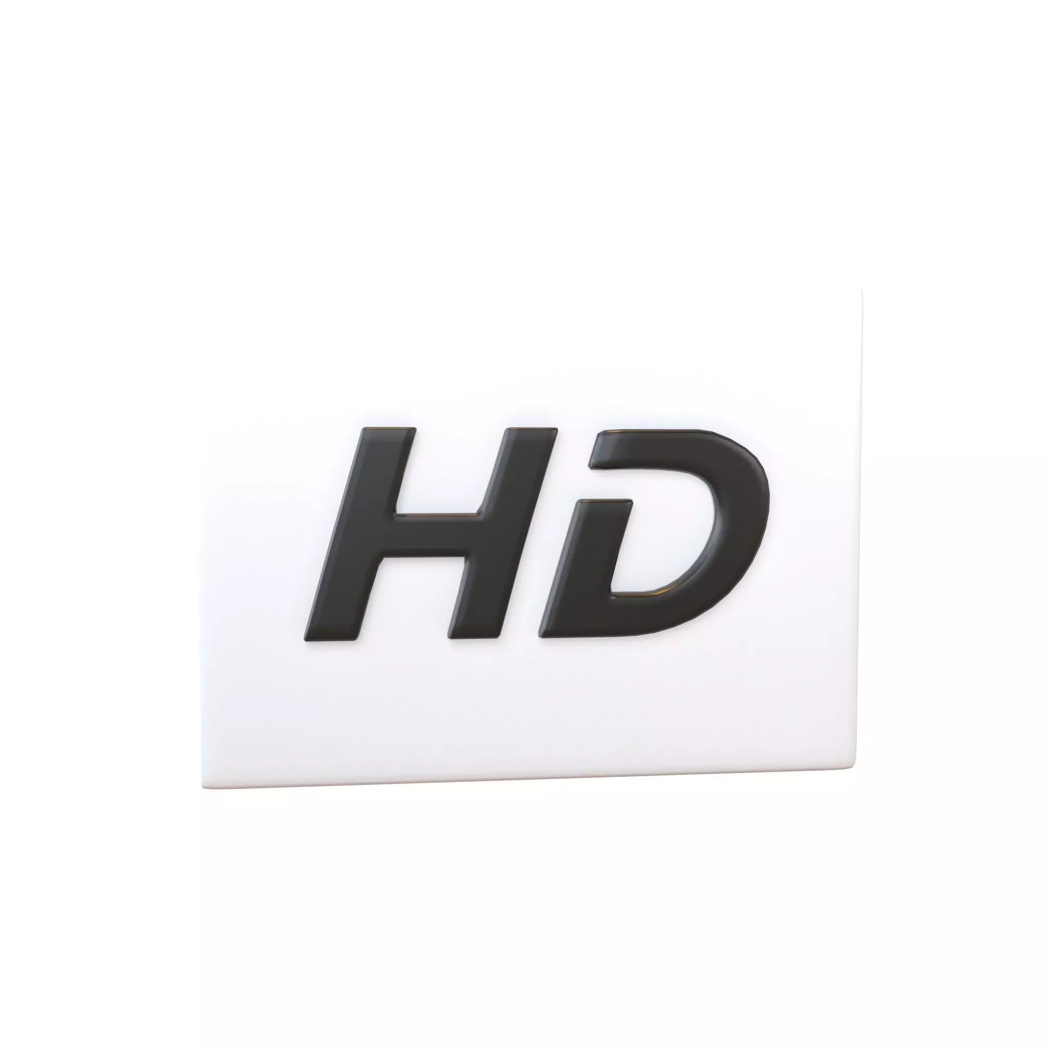 HD Symbol v1 002 Low-poly 3D model_0