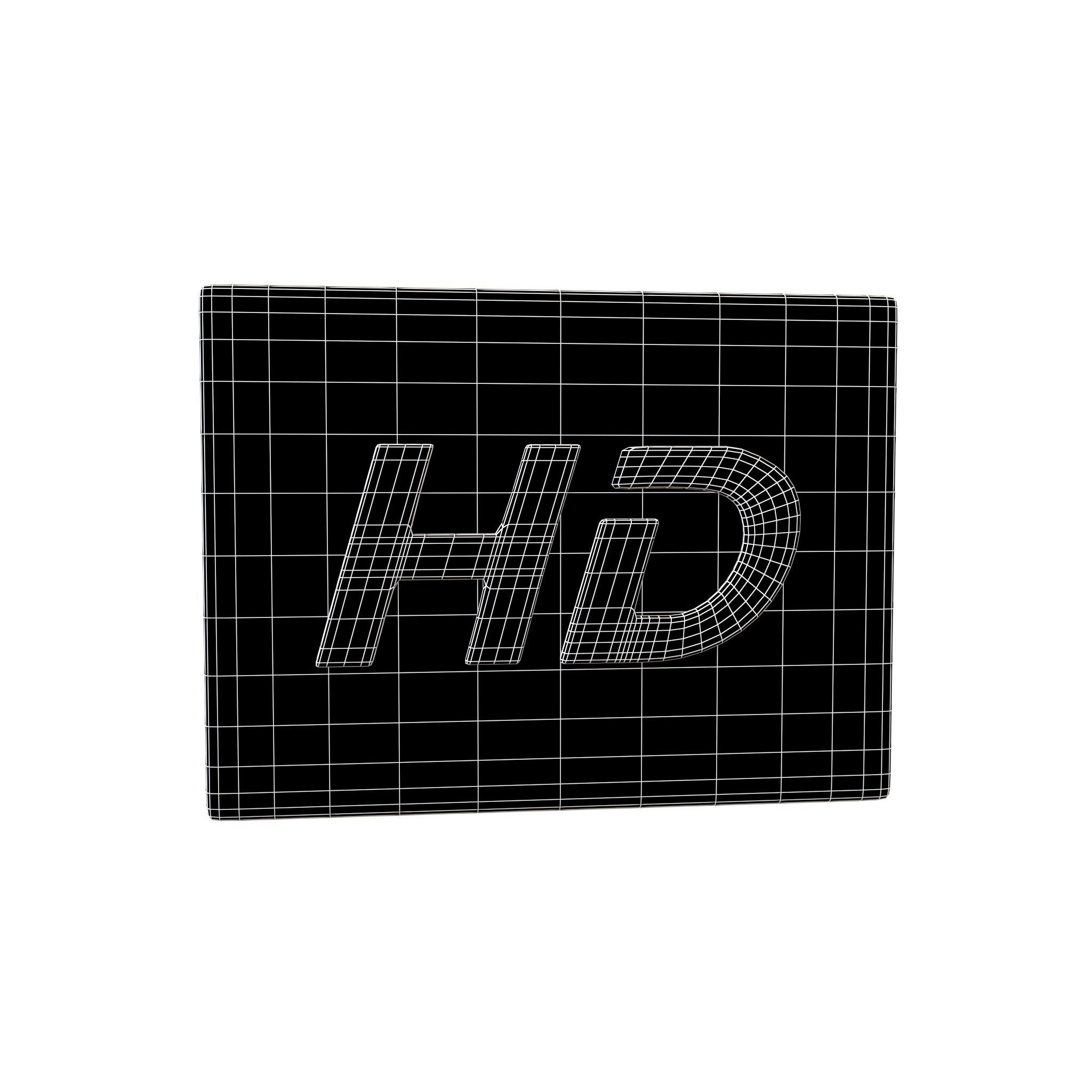 HD Symbol v1 002 Low-poly 3D model_6