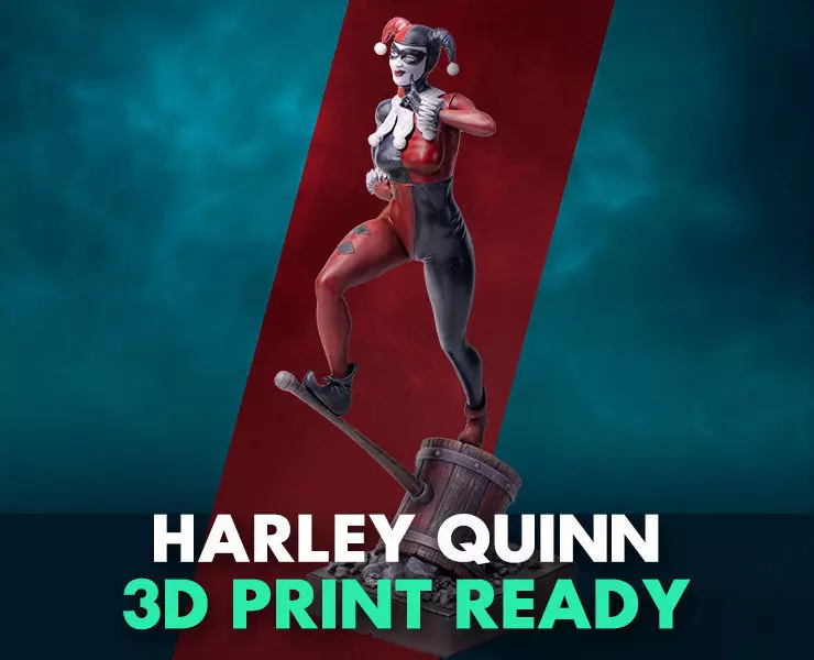 Harley Quinn - 3D Print Ready 3D print model_0