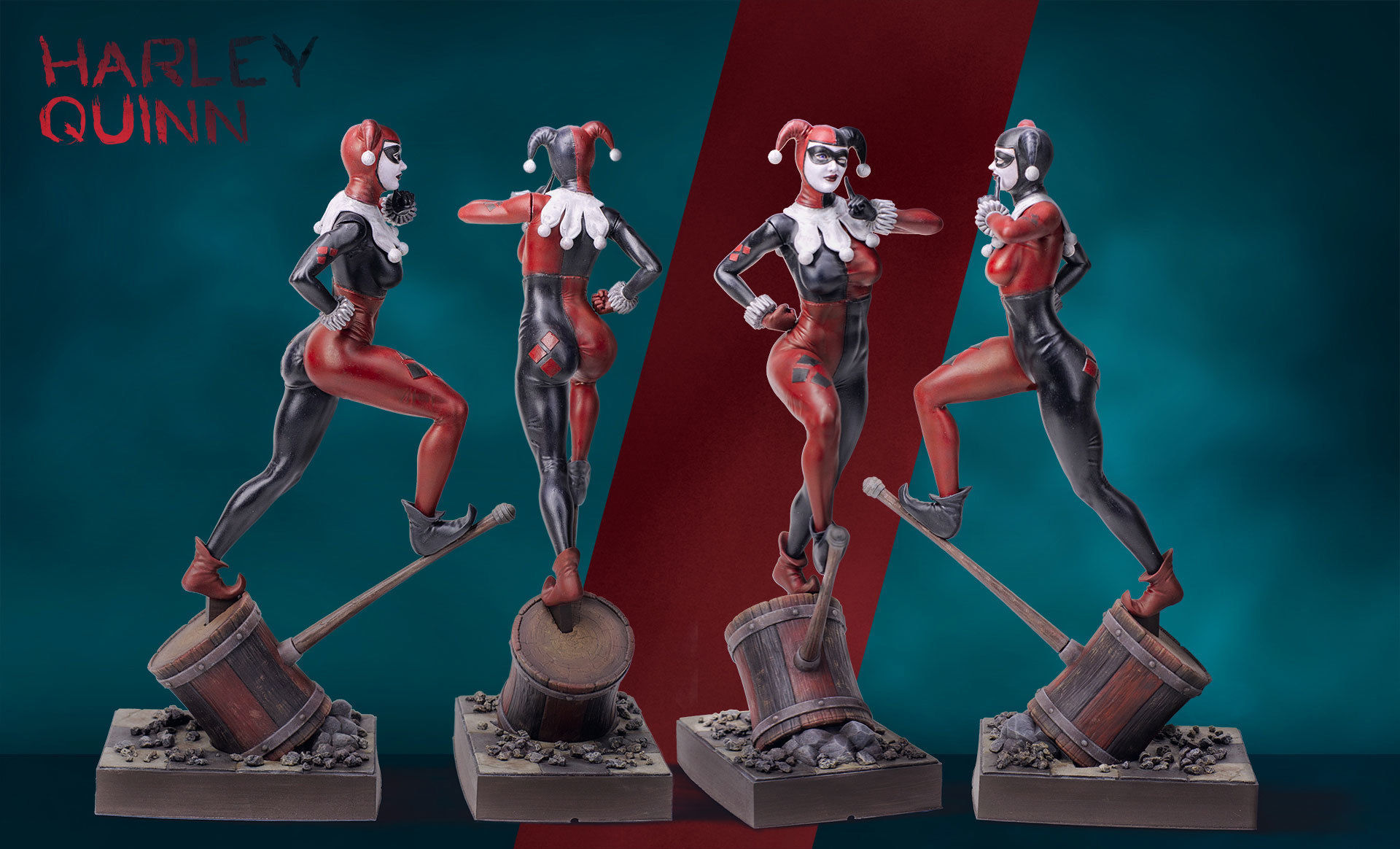 Harley Quinn - 3D Print Ready 3D print model_1