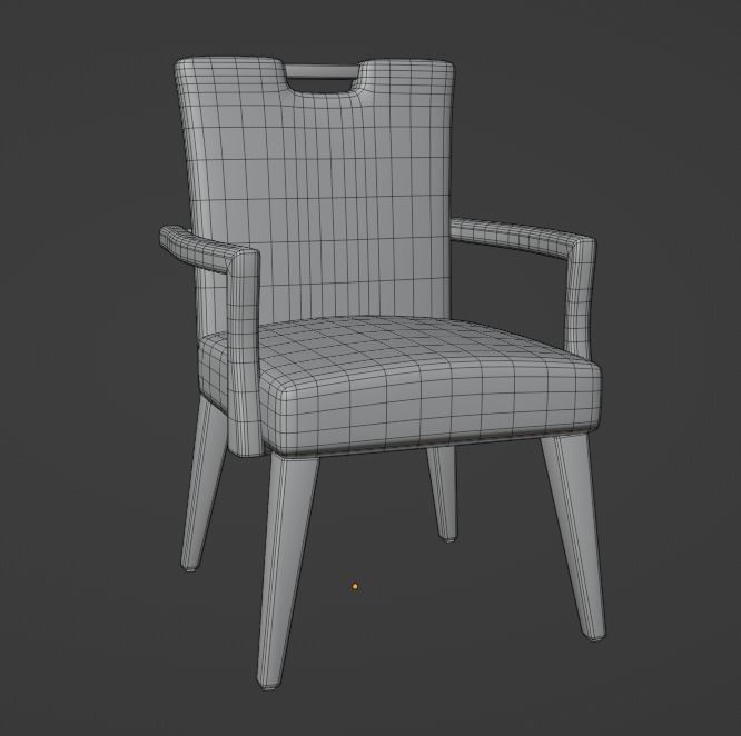 Modern Arm Chair 3D model_3
