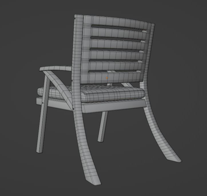 Modern  Arm Chair 3D model_4